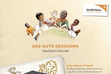 Geschenk-Urkunde guter Zweck
